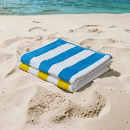 PREMIUM Cabana Hotel Stripe Velour Beach Towel PREMIUM Cabana Hotel Stripe Velour Beach Towel