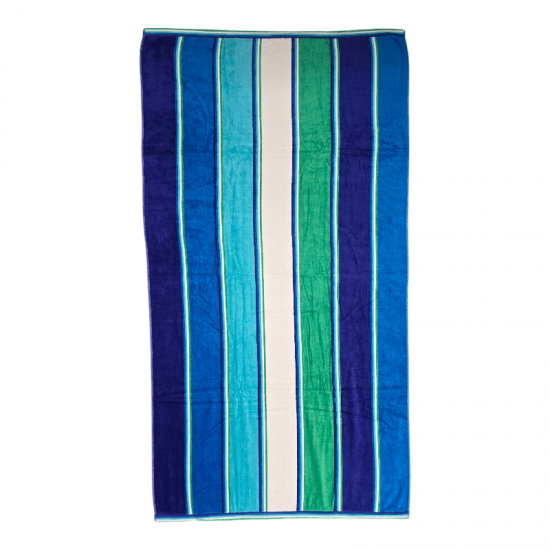 Panama Stripe Luxurious Velour Beach Towel Panama Stripe Luxurious Velour Beach Towel