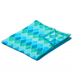 Mermaid Blue Luxurious Velour Beach Towel