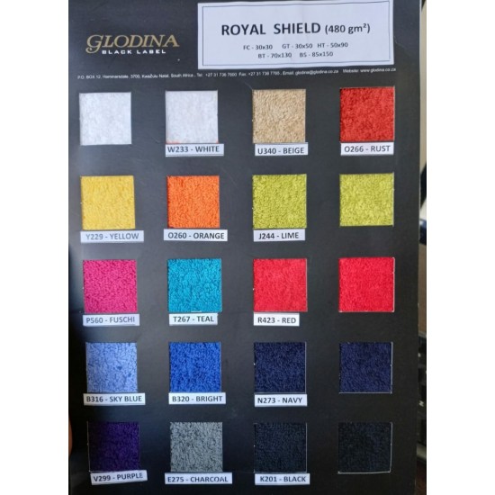 Glodina Royal Shield Bath Sheets 85x150cm range Glodina Royal Shield Bath Sheets 85x150cm range